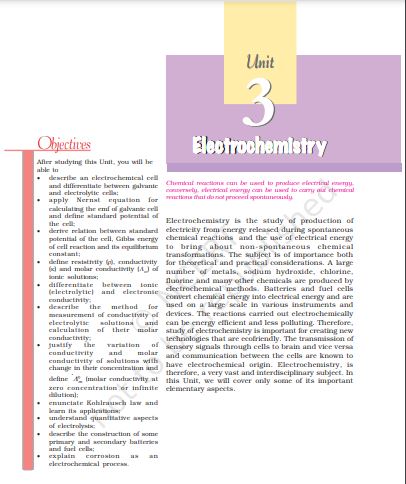 Pdf Electrochemistry Chapter Class Chemistry Ncert Textbook Pdf