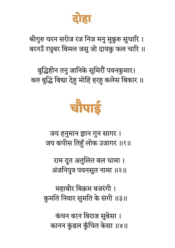 हनुमान चालीसा or Hanuman Chalisa Lyrics and Pdf In Hindi