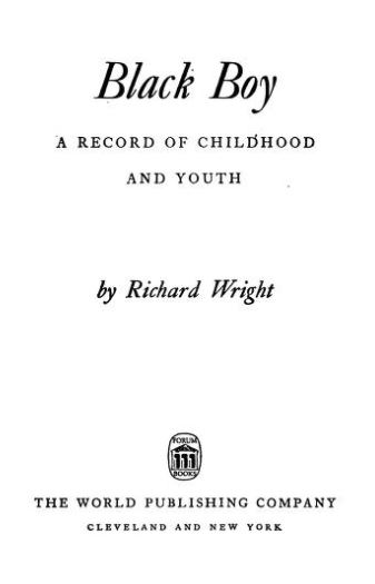 black boy book by richard wright