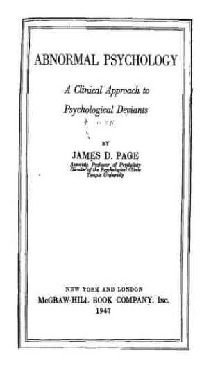 Abnormal Psychology A Critical Approach To Psychological Deviants Book PDF Free Download