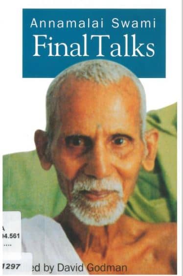 Annamalai Swami Final Talks By David Godman Book PDF Free Download