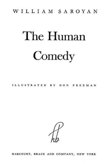 The Human Comedy Book PDF Free Download
