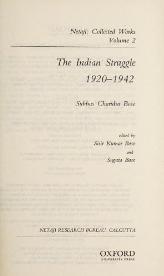 The Indian Struggle 1920-1942 Book PDF Free Download