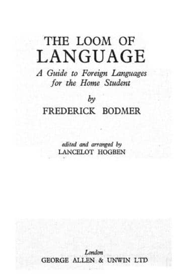 The Loom of Language Book PDF Free Download