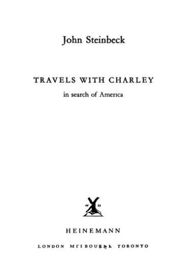 Travels With Charley In Search Of America Book PDF Free Download