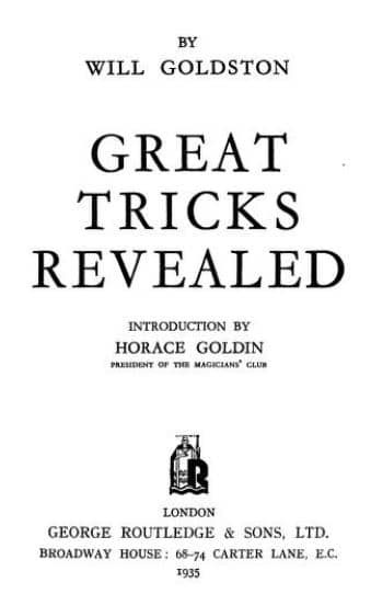Great Tricks Revealed Book PDF Free Download