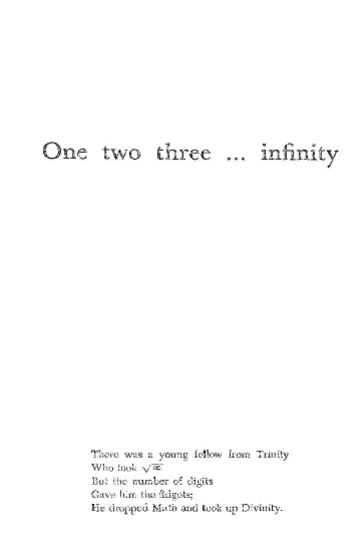 One Two Three Infinity Book PDF Free Download