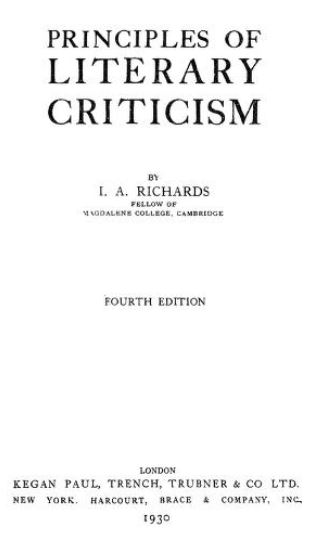 Principles Of Literary Criticism Book PDF Free Download