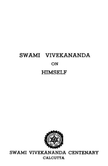 Swami Vivekananda On Himself Book PDF Free Download