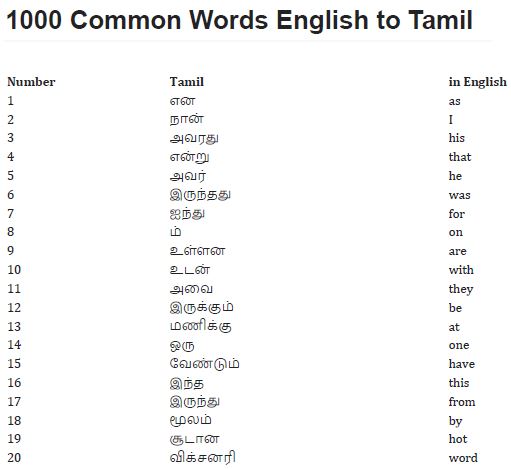 excursion meaning english to tamil