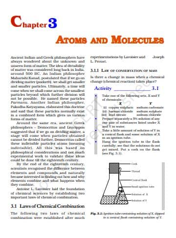 case study questions on atoms and molecules class 9