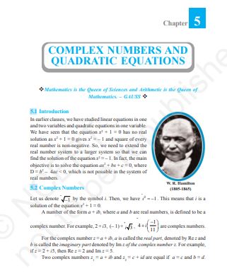 Complex Numbers and Quadratic Equations