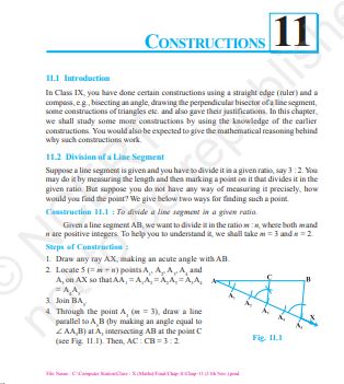Constructions class 10
