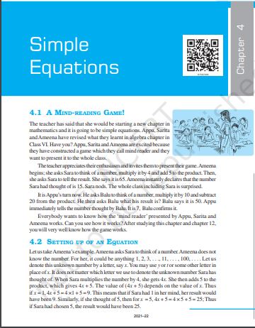 NCERT Class 7 Maths Textbook Chapter 4 With Answer PDF