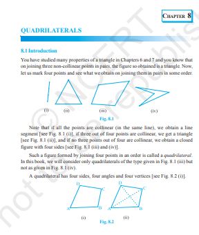 Quadrilaterals Chapter 8 Class 9