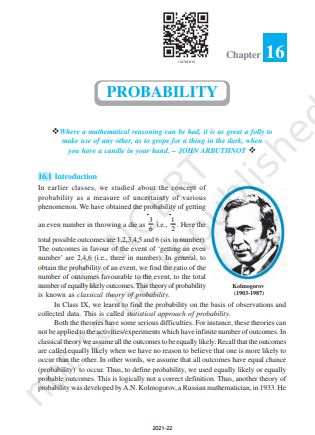 Probability class 11