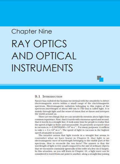 Ray Optics and Optical Instrument