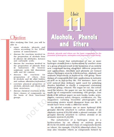 Alcohols, Phenols and Ethers