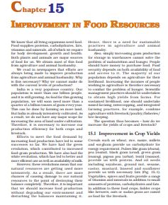 Improvement in Food Resources