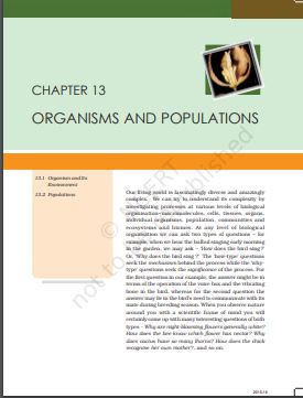 Organisms and Populations