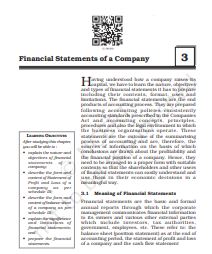 Financial Statements Of A Company
