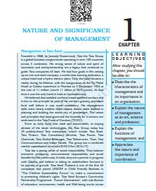 Nature and Significance of Management