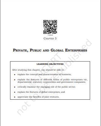 Private Public and Global Enterprises