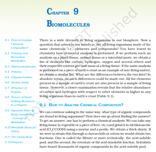 pdf-biomolecules-chapter-9-class-11-biology-ncert-textbook-pdf