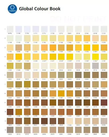 Coats And Clark Thread Color Chart