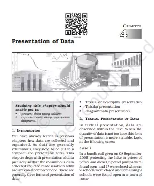 presentation of data ncert