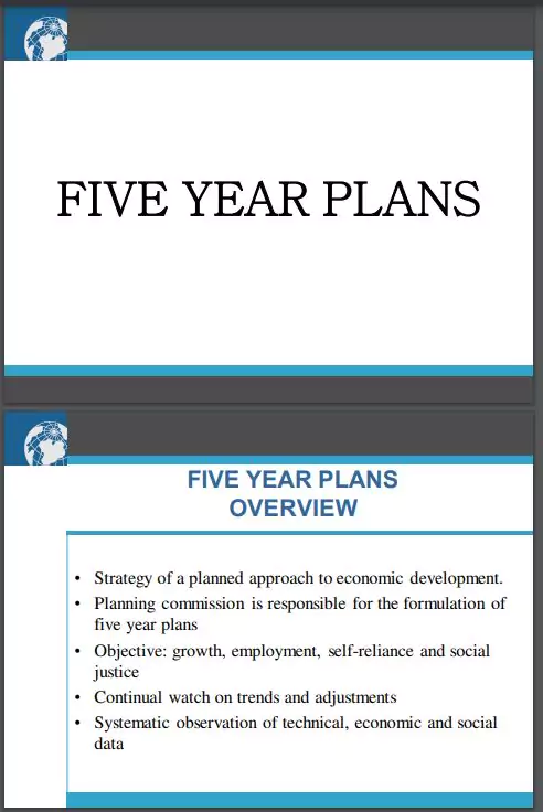 planning commission of india five year plans