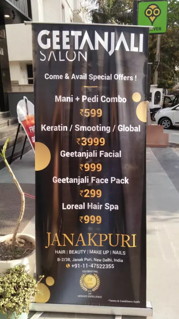  PDF Geetanjali Salon Price List 2024 PDF Panot Book