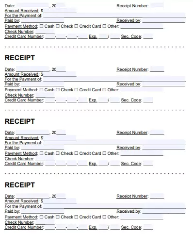 [PDF] Free PDF Receipt Templates - Panot Book