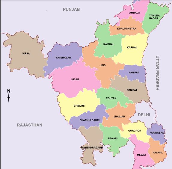 Pdf Haryana State Map With District Pdf Panot Book 5960