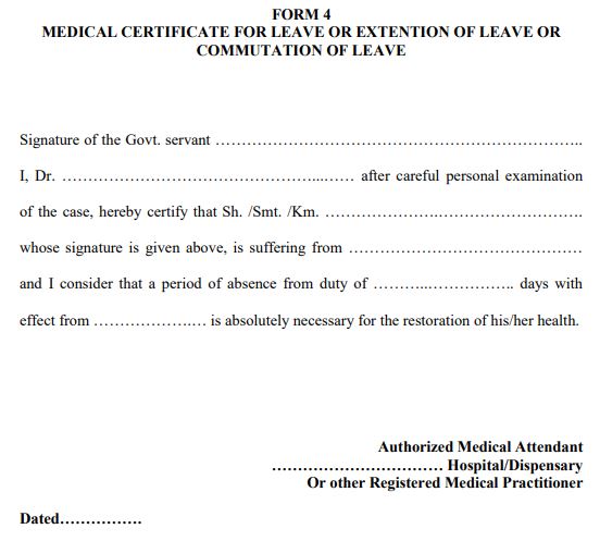 Medical Leave Form Certificate 