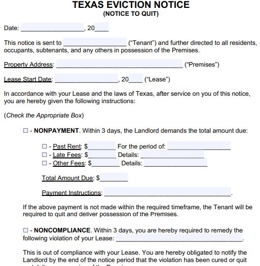 [PDF] Texas Eviction Notice Form PDF - Panot Book
