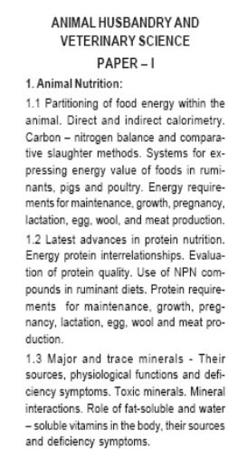 PDF] UPSC Animal Husbandry And Veterinary Science Syllabus For IAS Mains  2023 PDF » Panot Book