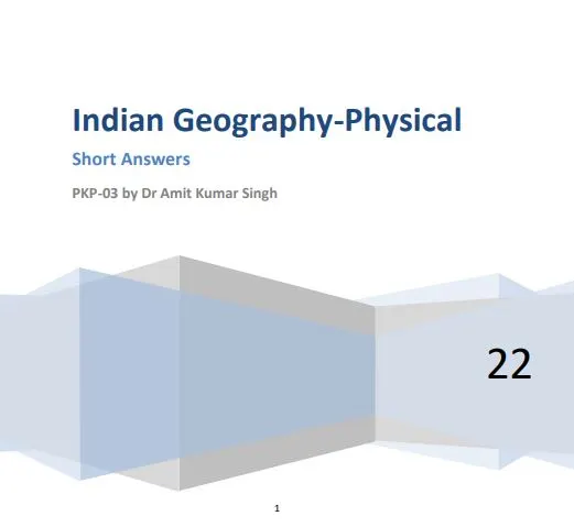 Indian Geography Book in English