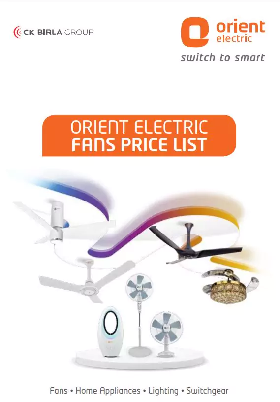 [PDF] Orient Fan Price List 2023 PDF Panot Book