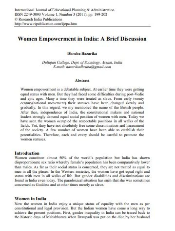 Women's Empowerment Essay