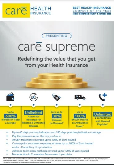 care supreme health insurance