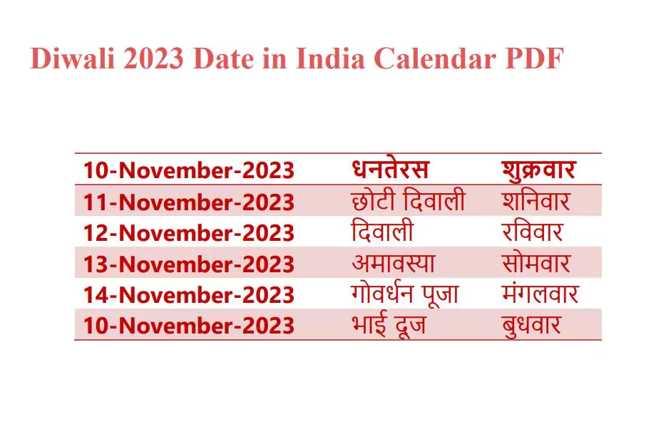 [PDF] Diwali Date 2023 PDF Panot Book