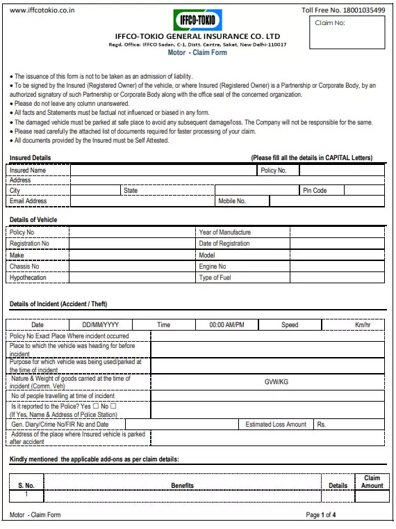 pdf-iffco-tokio-general-insurance-motor-claim-form-pdf-panot-book